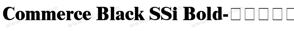 Commerce Black SSi Bold字体转换